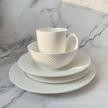 Knochen-Keramik-Porzellan-Geschirr-Sets für Restaurantplatten